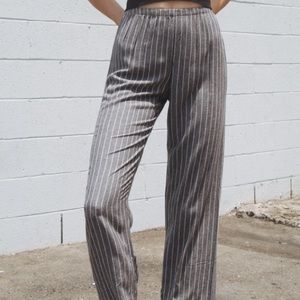 Brandy Melville Frankie Pants - Grey and White